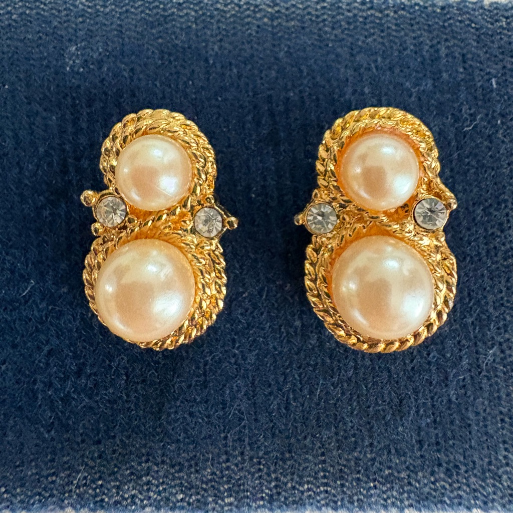 Vintage Richelieu Faux Pearl Earrings
